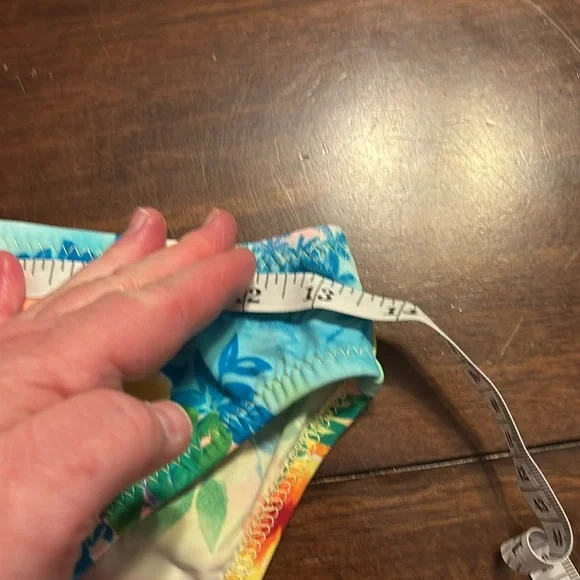 California waves 2005 2pc swimsuit tropical print halter top new large - Picture 4 of 16